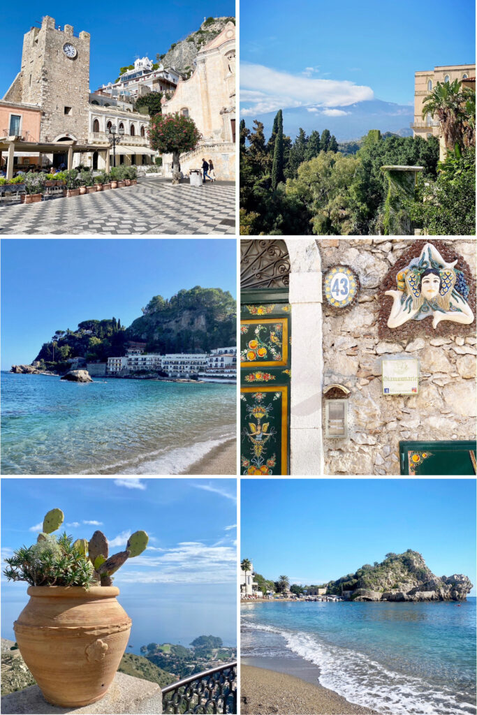 Vyer ifrån Taormina på Sicilien hösten 2025.